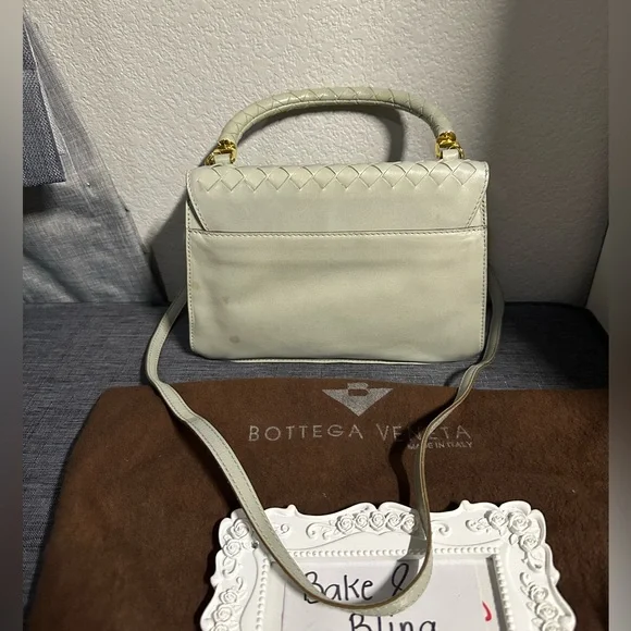 Bottega Veneta Light Sage Intrecciato Top Handle Crossbody Bag - Picture 2 of 16